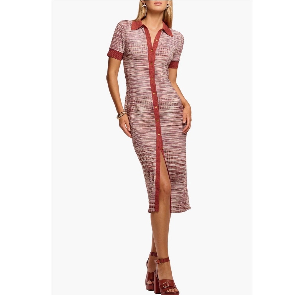 Ramy Brook Elijah Space Dye Knit Midi Dress